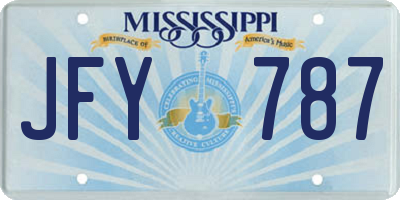 MS license plate JFY787