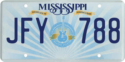MS license plate JFY788