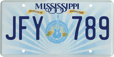MS license plate JFY789