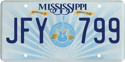 MS license plate JFY799