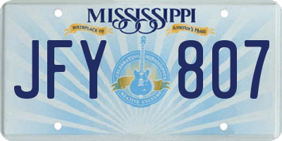 MS license plate JFY807