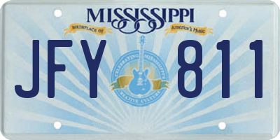 MS license plate JFY811