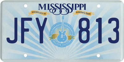 MS license plate JFY813