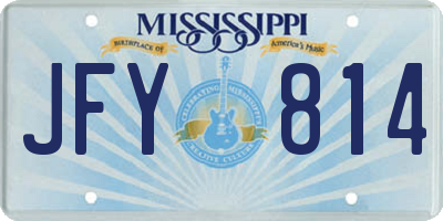 MS license plate JFY814