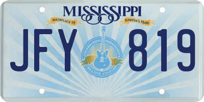 MS license plate JFY819