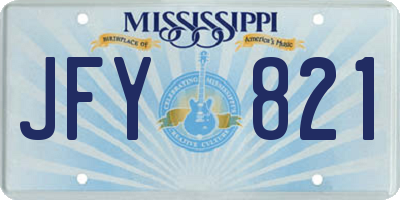 MS license plate JFY821