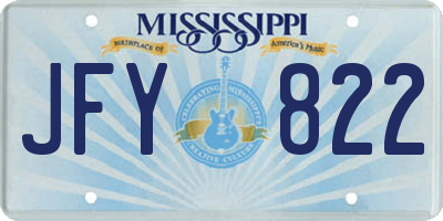 MS license plate JFY822