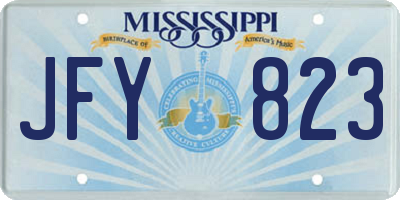 MS license plate JFY823