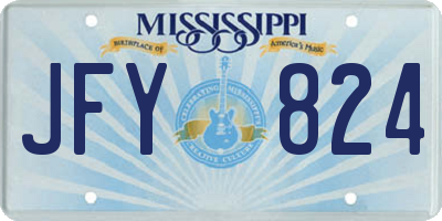 MS license plate JFY824