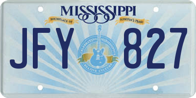 MS license plate JFY827