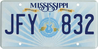 MS license plate JFY832