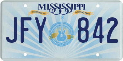MS license plate JFY842