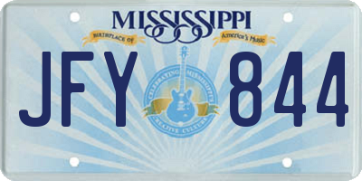 MS license plate JFY844