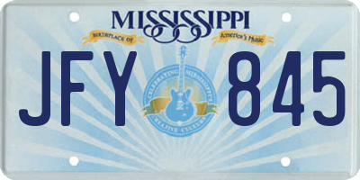 MS license plate JFY845