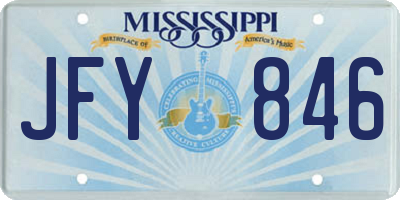 MS license plate JFY846