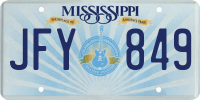 MS license plate JFY849