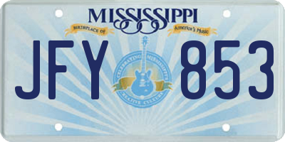 MS license plate JFY853