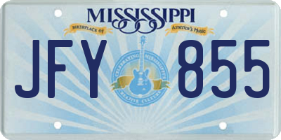 MS license plate JFY855