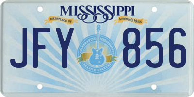 MS license plate JFY856