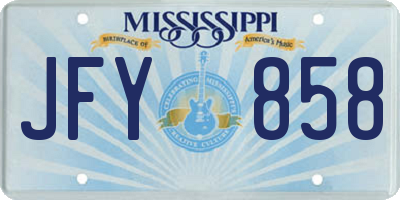MS license plate JFY858
