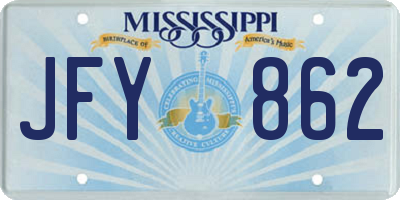 MS license plate JFY862