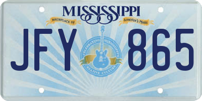 MS license plate JFY865