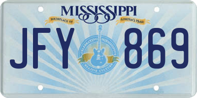 MS license plate JFY869