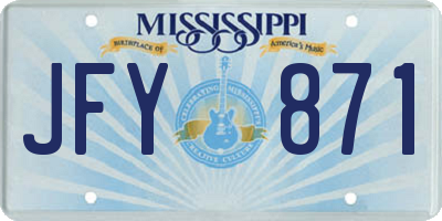 MS license plate JFY871
