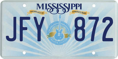 MS license plate JFY872