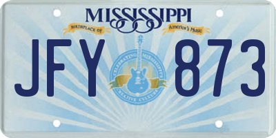 MS license plate JFY873