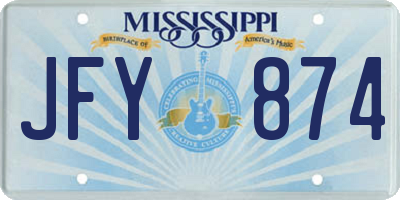 MS license plate JFY874