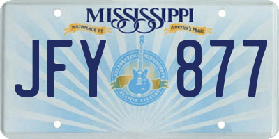 MS license plate JFY877