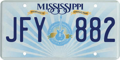 MS license plate JFY882