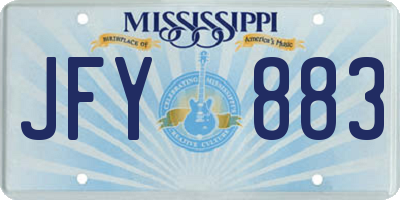 MS license plate JFY883