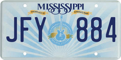 MS license plate JFY884