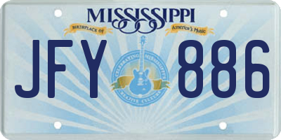 MS license plate JFY886