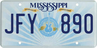 MS license plate JFY890