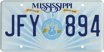 MS license plate JFY894