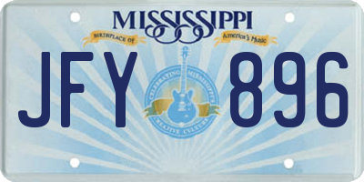 MS license plate JFY896