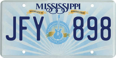 MS license plate JFY898