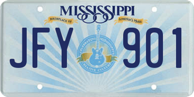 MS license plate JFY901
