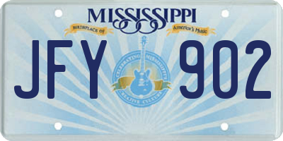 MS license plate JFY902