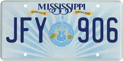 MS license plate JFY906