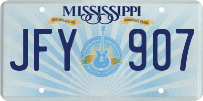 MS license plate JFY907