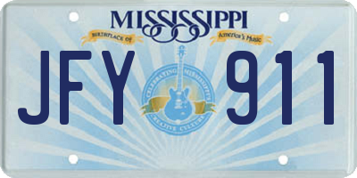 MS license plate JFY911