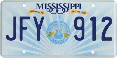 MS license plate JFY912