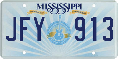MS license plate JFY913