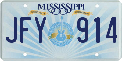 MS license plate JFY914