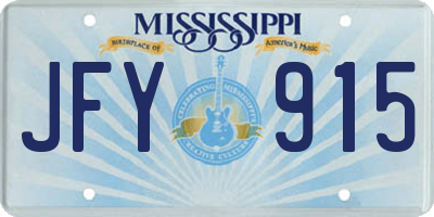 MS license plate JFY915