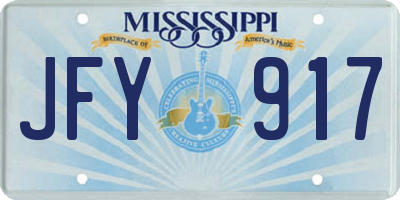 MS license plate JFY917